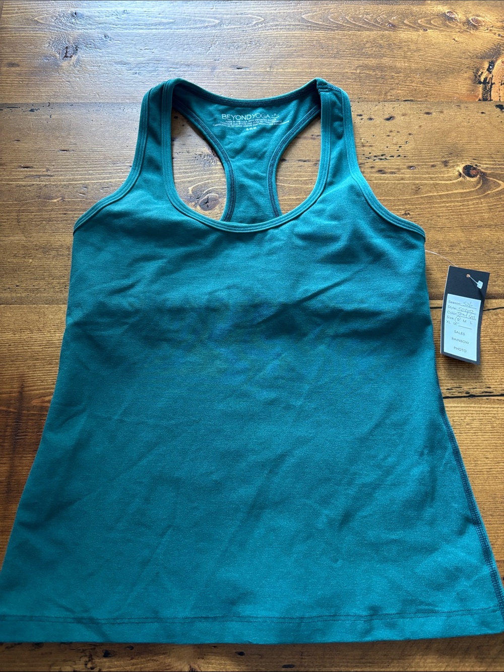 Beyond Yoga Teal Racerback Athletic Tank